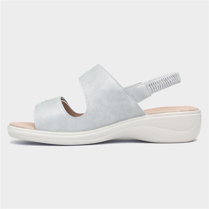Womens Grey Easy Fasten Slingback Sandal