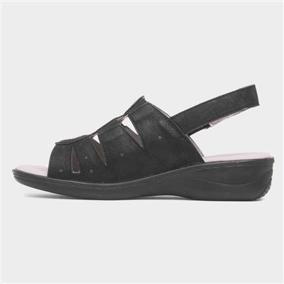 Synthia Womens Black Strappy Sandal