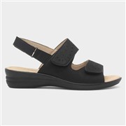 Softlites Womens Black Easy Fasten Wedge Sandal (Click For Details)