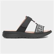 Softlites Slone Womens Black Diamante Mule Sandal (Click For Details)