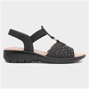 Softlites Serenity Womens Black Diamante Sandal (Click For Details)