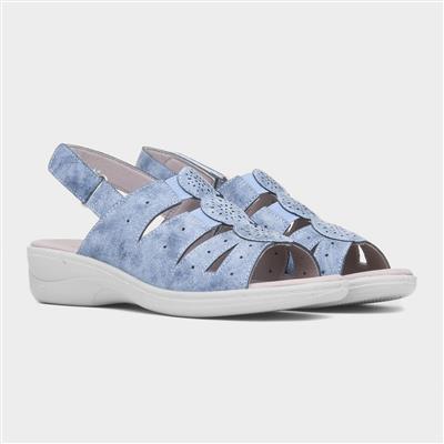 Synthia Womens Blue Strappy Sandal