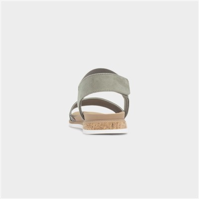 Bobs Desert Kiss Womens Olive Sandal