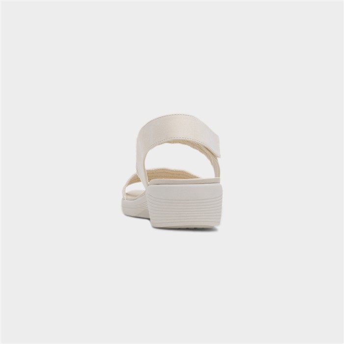 Arya Womens Off White Vegan Sandal