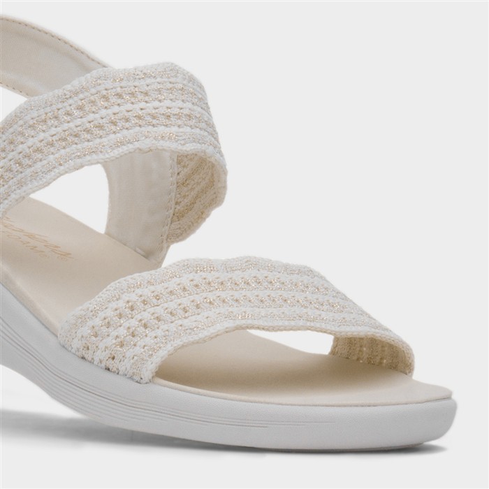 Arya Womens Off White Vegan Sandal