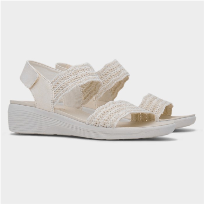 Arya Womens Off White Vegan Sandal