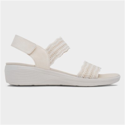 Arya Womens Off White Vegan Sandal