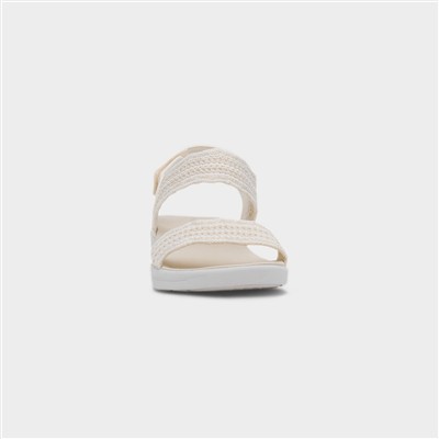 Arya Womens Off White Vegan Sandal