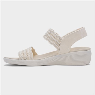 Arya Womens Off White Vegan Sandal