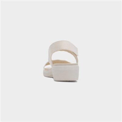 Arya Womens Off White Vegan Sandal