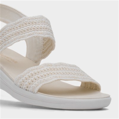 Arya Womens Off White Vegan Sandal