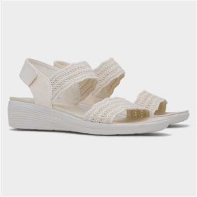 Arya Womens Off White Vegan Sandal