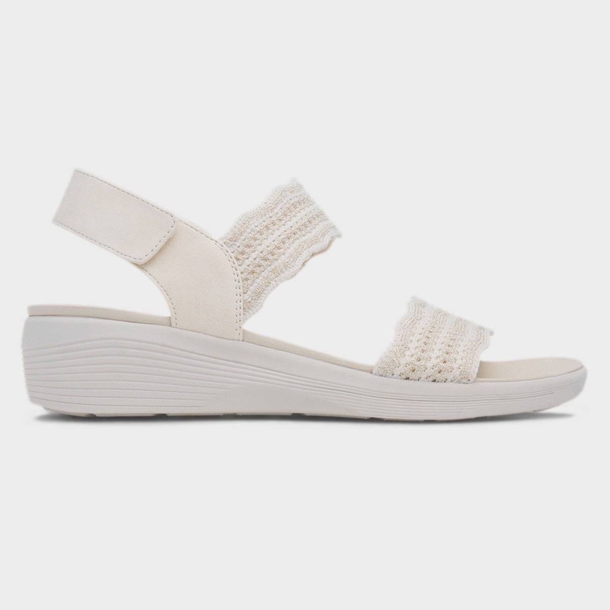 Arya Womens Off White Vegan Sandal