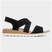 Skechers Arch Fit Oasis Womens Black Wedge Sandal (Click For Details)