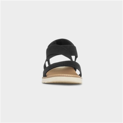 Arch Fit Oasis Womens Black Wedge Sandal