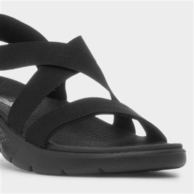 Slip Ins Go Walk Flex Womens Black Sandal