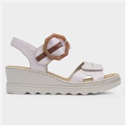 Rieker Porthcawl Womens Beige Wedge Buckle Sandal (Click For Details)