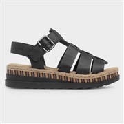 Rieker Tenby Womens Black Gladiator Leather Sandal (Click For Details)