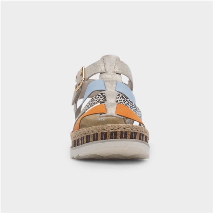 Tenby Womens Beige Gladiator Leather Sandal