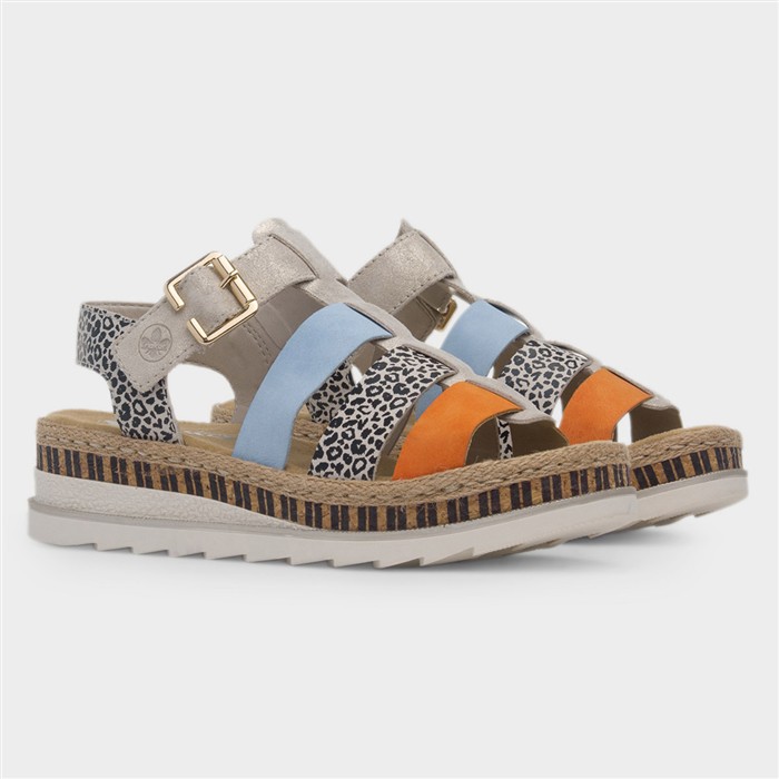 Tenby Womens Beige Gladiator Leather Sandal