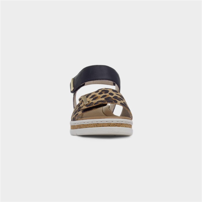 Barmouth Womens Black Easy Fasten Sandal