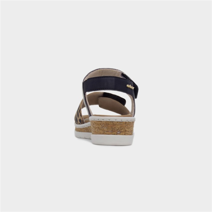 Barmouth Womens Black Easy Fasten Sandal