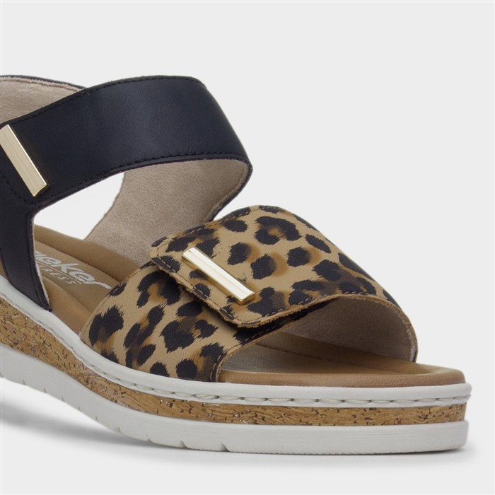 Barmouth Womens Black Easy Fasten Sandal