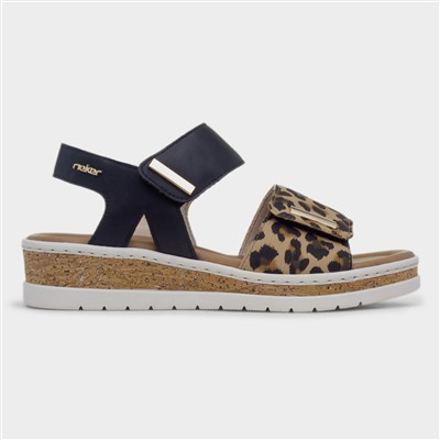 Barmouth Womens Black Easy Fasten Sandal