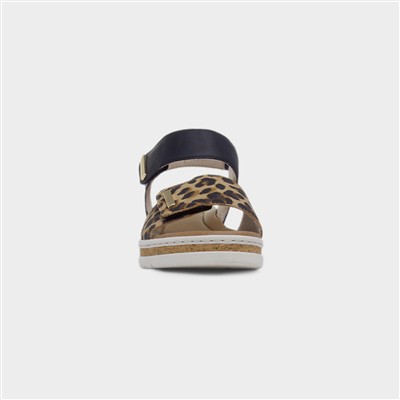 Barmouth Womens Black Easy Fasten Sandal