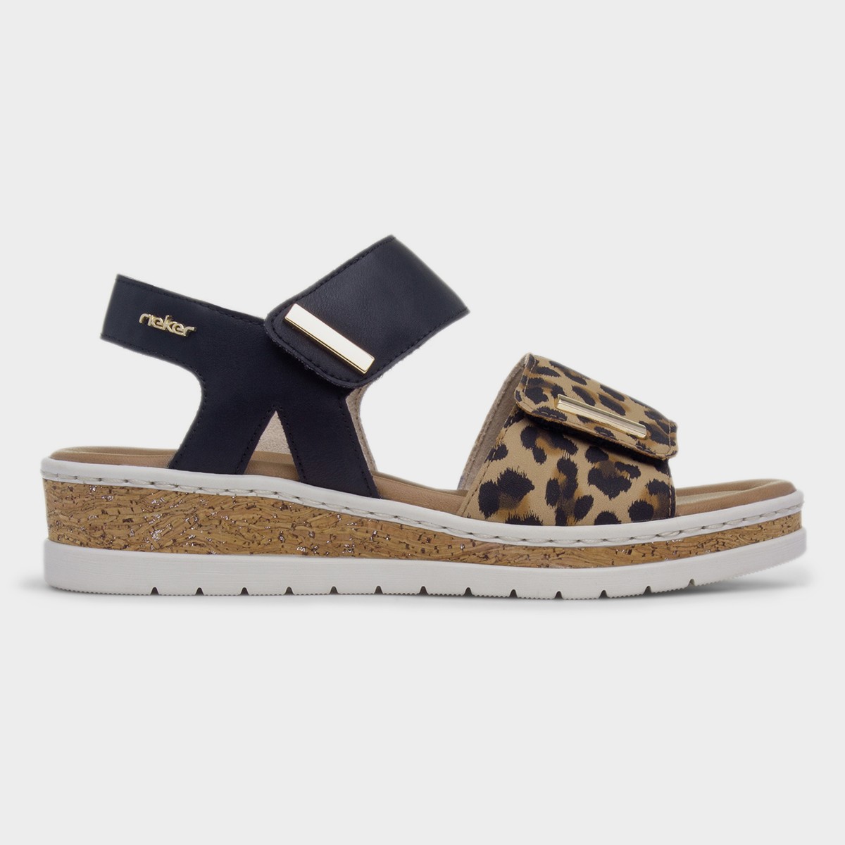 Barmouth Womens Black Easy Fasten Sandal