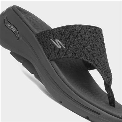 Go Walk Arch Fit Womens Black Sandal