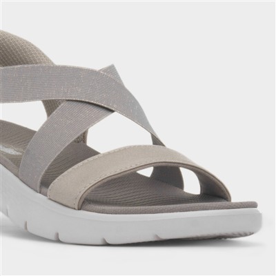 Slip Ins Go Walk Flex Womens Taupe Sandal
