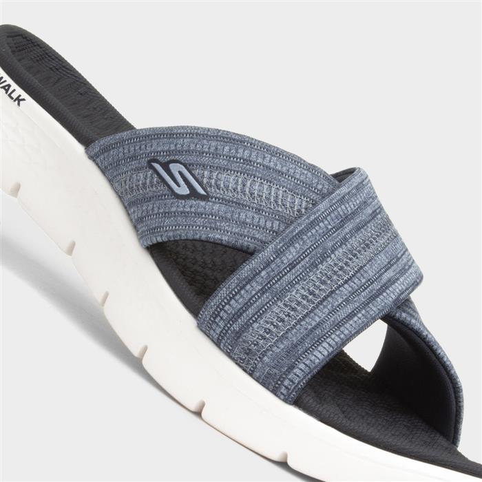 Go Walk Flex Womens Navy Mule Sandal