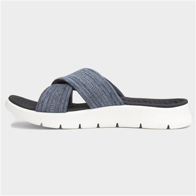 Go Walk Flex Womens Navy Mule Sandal