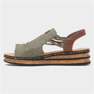 Antistress Womens Green Open Toe Sandal