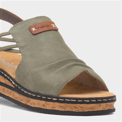 Antistress Womens Green Open Toe Sandal