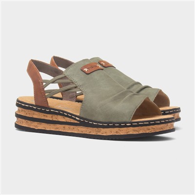 Antistress Womens Green Open Toe Sandal