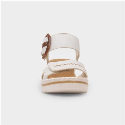 Antistress Womens White Wedge Sandal