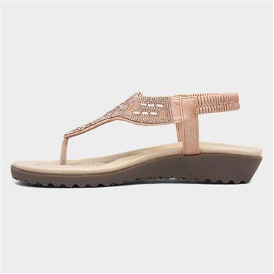 Womens Blush Toe Post Sandal