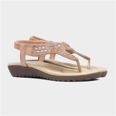 Womens Blush Toe Post Sandal