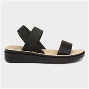 Lilley Womens Black Wedge Sandal (Click For Details)