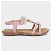 Lilley Womens Nude Floral T Bar Sandal (Click For Details)