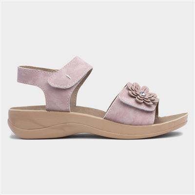 Womens Pink Easy Fasten Sandal