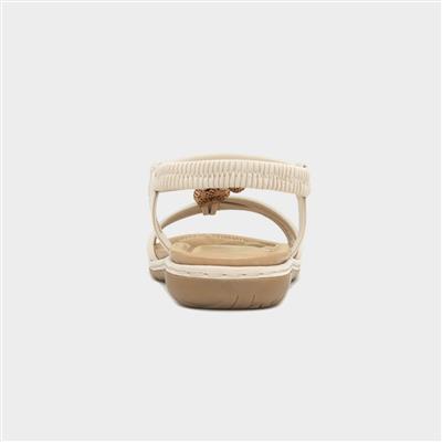 Spirit Womens Cream Strappy Sandal