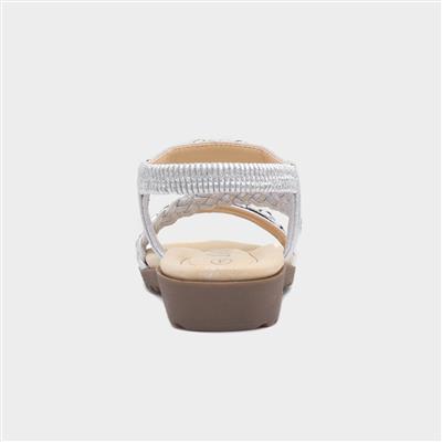 Skylar Womens Silver Gem Sandal