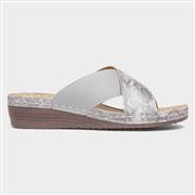 Lilley Sandra Womens Grey Wedge Mule Sandal (Click For Details)