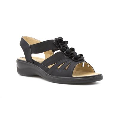 Softlites Womens Black Strappy Comfort 