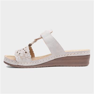 Sally Womens Grey Mule Sandal