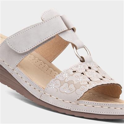 Sally Womens Grey Mule Sandal