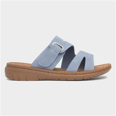 Stacey Womens Blue Mule Sandal